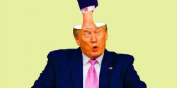 Putin's hand inside Trump's head Meme Template