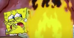 Fire Spongebob Meme Template