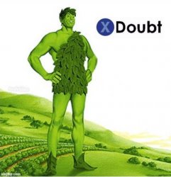 X doubt green giant Meme Template