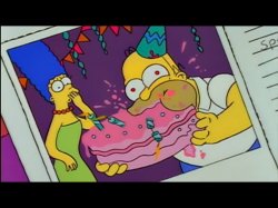 Homer Simpson Eating Whole Cake Meme Template