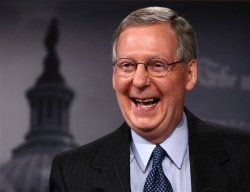 Mitch McConnell laughing Meme Template