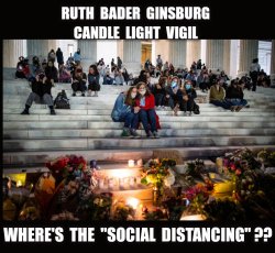 Ruth Bader Ginsberg - where's the Social Distancing ? Meme Template