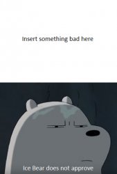 Ice Bear Does Not Approve Meme Template