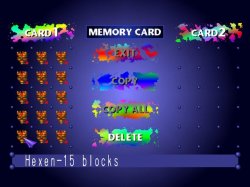 Hexen PS1 Memory Card Meme Template