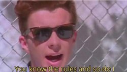 You know the rules and so do I Meme Template