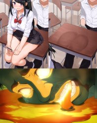 Anime girl sitting Meme Template