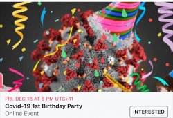 Covid-19 first birthday party Meme Template