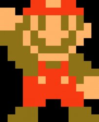 Mario (8-bit and transparent) Meme Template