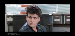 Charlie Sheen in Ferris Bueller's Day Off Meme Template