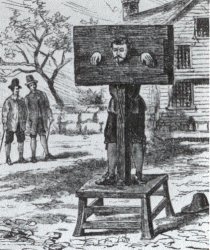 stock and pillory Meme Template