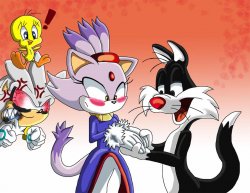 Sylvester & Blaze Meme Template