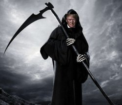 Trump Grim Reaper Death denial and delay Meme Template