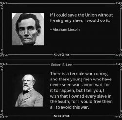 Abraham Lincoln VS Robert E Lee on slavery Meme Template