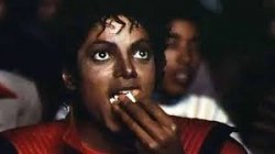 Micheal Jackson eating popcorn Meme Template