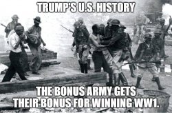 Trump's U.S. History Bonus Army Meme Template
