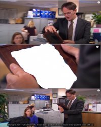 The Office Shocked after seeing picture Meme Template