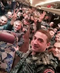 Armenian soldiers on bus Meme Template