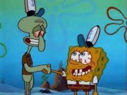 Spongebob and squidward Shaking hands Meme Template