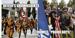 Trump's Brown Shirts the Proud Boys Meme Template