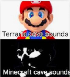 mario cave sounds meme Meme Template