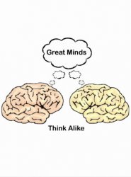 Great minds think alike Meme Template