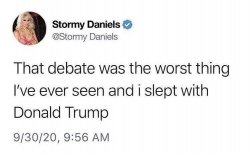 Stormy Daniels debate reaction Meme Template