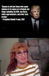 Trump vs Behar b.s. Meme Template