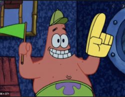 Patrick Foam Finger Meme Template