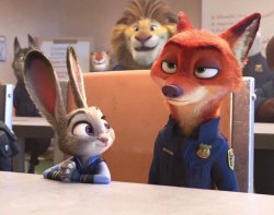 Nick Wilde and Judy Hopps police uniforms Meme Template