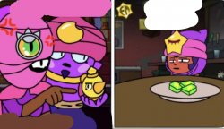 Brawl Stars Woman Yelling at cat (Gene and Tara Yelling at Sandy Meme Template