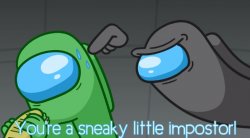 You're a sneaky little imposter Meme Template