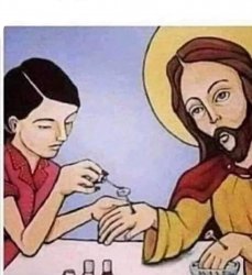 JC getting his nails did Meme Template