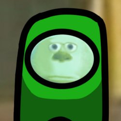 Green sus Meme Template