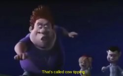That's called cow tipping Meme Template