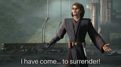 Anakin surrender the clone wars Meme Template