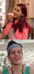 Cat Valentine and Chad Meme Template