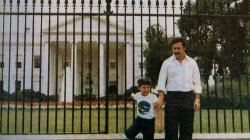 pablo escobar in front of white house Meme Template
