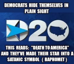 Satanic Democrats hide in plain sight - meaning of their logo Meme Template