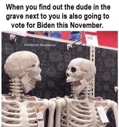 The Dead vote Democrat every election Meme Template