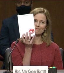 Amy Coney Barret Kiss Meme Template