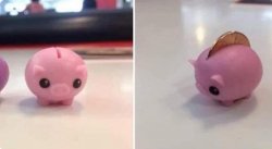 A piggy bank the size of my savings Meme Template