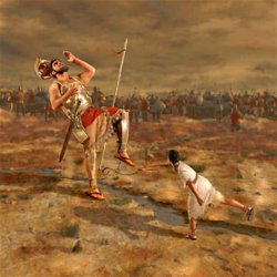 David Hitting Goliath Meme Template