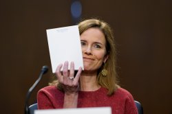 Amy Coney Barrett blank notepad Meme Template