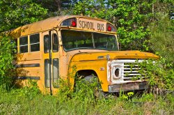 Abandoned School Bus Meme Template