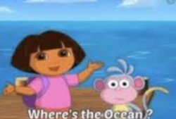 Dora and the ocean Meme Template