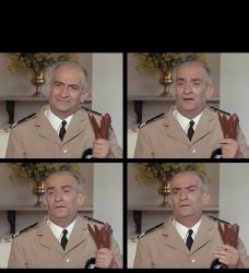 Louis De Funes affected Meme Template