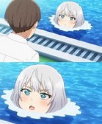 Sempai of the Pool Meme Template