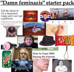 Damn feminazis starter pack Meme Template