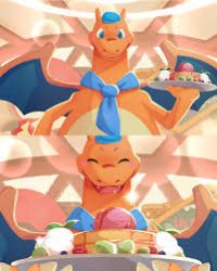 Pokemon Cafe Mix Happy Charizard Meme Template
