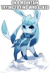 Glaceon who asked Meme Template